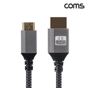 Coms TB846 4K 60Hz HDMI to Mini HDMI 메탈 케이블 1M 미니HDMI 금도금커넥터 패브릭소재 줄꼬임방지, 1개