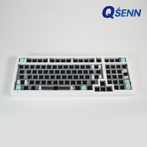 QSENN Q87 가스켓 유무선 블루투스 기계식 키보드 베어본 화이트, 제조사축, Q87 베어본