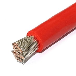 케이블 실리콘케이블 실리콘 전선 고온 200C 순동선, 0AWG(레드), 1개