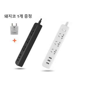 샤오미 USB 멀티탭 3구 5구 6구 해외여행멀티탭, 5구  1.8M 화이트, 1개