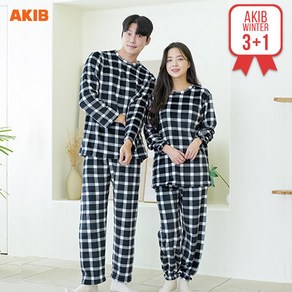 아킵 남자 빅사이즈 수면잠옷 상하세트 체크 FREE~4XL 3+1