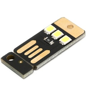 USB LED 전원 키체인 야간 조명 카드 야간 램프 포켓, 1개