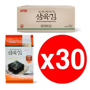 [삼육수산]재래식탁용김, 15g, 30개