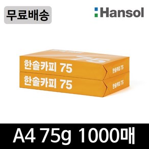 한솔제지 한솔카피 75g A4용지 2권(1000매)/HANSOL COPY