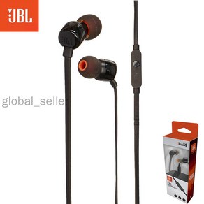 Jbl T110 3.5mmWied In-Ea Headphones Steeo Music Eaphones Bass Headsets Spots Headphones In-line, black