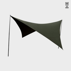 Abo 블랙 코팅 윙 타프 와일드 캠핑 야외, 480cmX480cm, KHAKI