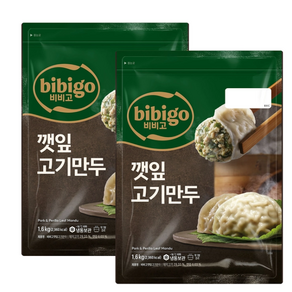 CJ 비비고 깻잎 고기만두, 1.6kg, 2개