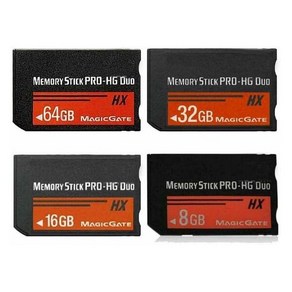 소니 8GB용 16GB 32GB 64GB HG PSP 1000/2000/3000 메모리 스틱 MS 프로 듀오 풀 실용량 HX 게임 카드 사전 설치16GB