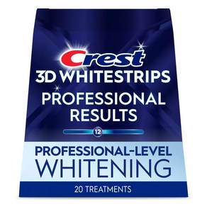 Cest 3D Whitestips Pofessional Bight Levels 12 치아 미백 키트 20 트리트먼트 40카운트[새포장], 1g, 1개