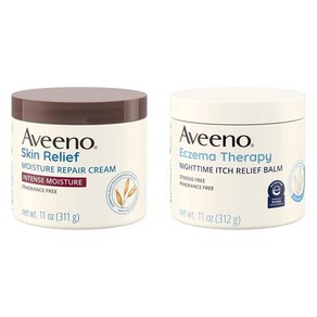 Aveeno Relief Repai Ceam Eczema Theapy Balm 수분 보습 리페어 크림+ 릴리프 밤 311g, 1개