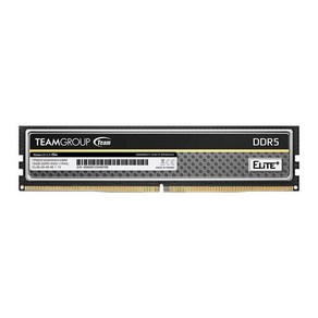 TEAMGROUP Elite Plus DDR5 16GB 6000MHz PC5-48000 CL48 언버퍼드 Non-ECC 1.1V UDIMM 288핀 데스크탑 메모리 모듈 램 (블랙, DDR5 6000MHz CL48-48-48-96, Black