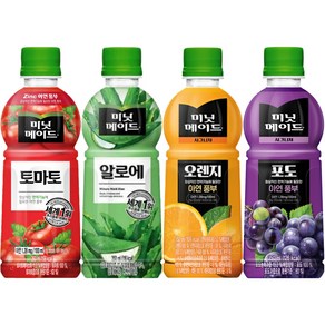 오늘쇼핑 미닛메이드 350ml 4종 혼합(토마토5개+오렌지5개+알로에5개+포도5개) / 총 20개