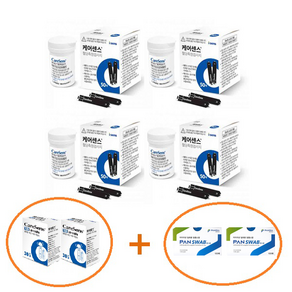 아이센스 케어센스2 / 케어센스2플러스 혈당 시험지 혈당 검사지 200매 +정품침200개+판디아판스왑200매 SW