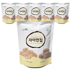 자이연팜 자이연칩 국산 연근칩, 6개, 25g