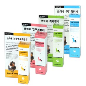 쏘아베 프리미엄 반려동물 위생관리 세정제 4종 - 귀 / 안구 / 눈물얼룩 / 구강 120ml, 구강청정제, 1개