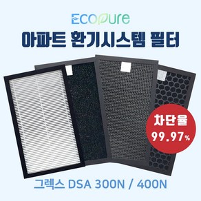 [국내산] 그렉스필터 구펜 GX DSA 200N/300N/400N 아파트 환기시스템 전열교환기 필터