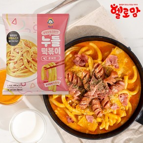 헬로맘 누들 떡볶이 밀키트 로제맛, 3개, 400g