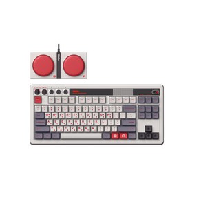 [국내정발] 8BitDo 레트로 키보드 Reto Mechanical Keyboad [M N C64 F], N한글, 그레이, 백축