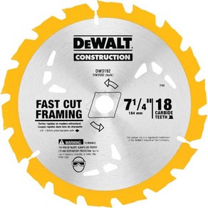 DEWALT 원형 톱날 7 1/4인치 24개의 이빨 나무 자르기 (DWA171424), Old Model, 1개