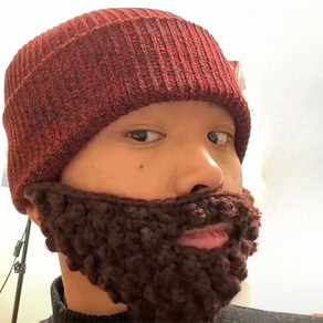 턱수염 마스크 비니 무한도전 모자 겨울핫템 웃긴모자 수염모자 Beard hat