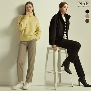 루시앙 NNF 22FW 여성 기모 헤링본 밴딩 팬츠 3종 SET