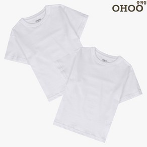 오후 중계점 반팔 2 PACK SET (화이트) *2025년 NEW ITEM* 사계절 모두 착용 가능한 이너용 반팔 티셔츠 2장 세트 *면 100%* 강력추천 7~13세