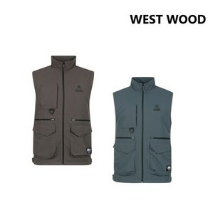 웨스트우드 WESTWOOD 다양한 포켓구성의 남성플리스 안감 포켓 베스트 등산조끼 WM3MCVT603