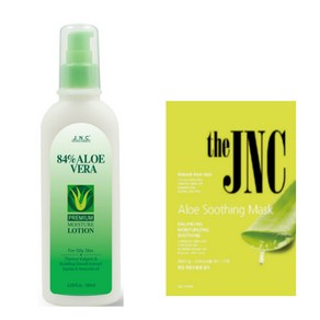 JNC본사정품 84%알로에베라 프리미엄 모이스처 로션 180ml+JNC마스크팩, 1개, 180g