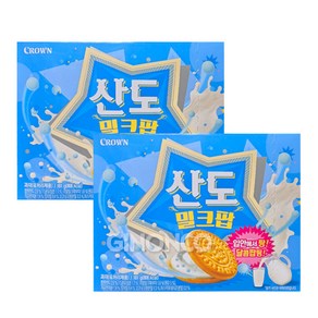 [지노앤코]크라운 산도 밀크팝, 161g, 2개