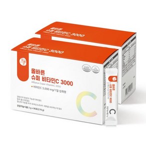 올바른 슈퍼 비타민C 3000 90포 2박스 (총6개월분), 270g, 2개