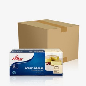 앵커크림치즈 1박스 (1kg x 12개) [아이스박스포함], 1kg, 12개