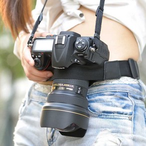 DSLR 카메라 허리 고정 짐벌 거치대 홀스터 스트랩, 오렌지 아중 버클, 1개