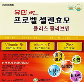 프로벨셀렌효모플러스몰리브덴 600mg x 480정, 1개