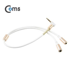 Coms [IE412] Coms AUX 케이블(3극) Y형 2분배/30cm White, 상세페이지 참조