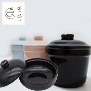 맛담 전자레인지전용 도자기밥솥+다용도조리기 미니밥솥 압력솥 간편식 조리용기 전자레인지에 20분 1~2인용밥완성 한끼미인, 블랙, 1개