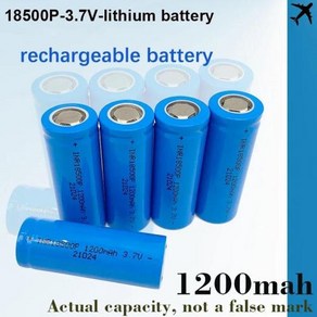 18500 충전식 이온 배터리 강한 빛 손전등용 특수 3.7V 1200mAh, 2개