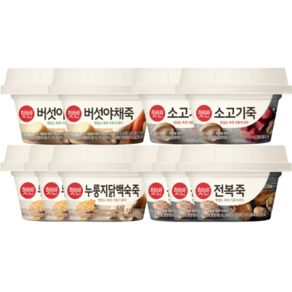 용기죽 비비고 닭백숙3 전복3 버섯야채2 소고기죽2, 1세트, 280g