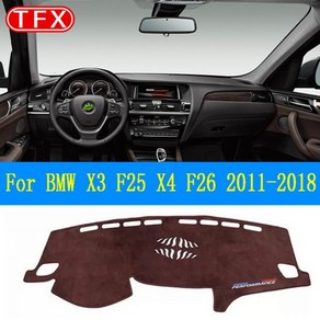 BMW 플란넬 대시 매트 미끄럼 방지 X3 G01 F25 X4 G02 F26 차양 카펫 인, F25 F26, Left Hand Dive LHD