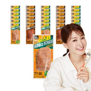 [랭킹닭컴] 잇메이트 몬스터 슬라이스 닭가슴살 2종 패키지, 150g, 30개