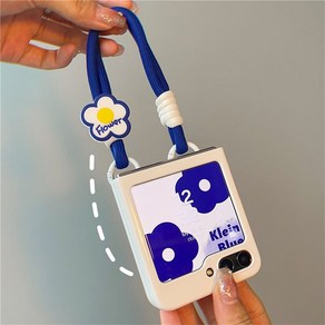 Cute Flowe Potable Rope White Case fo Samsung Galaxy Z Flip 5 6 Flip6 ZFlip 4 Z flip3 Flip5 Cove