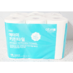 애터미 엠보싱 롤키친타올, 1개, 6개입
