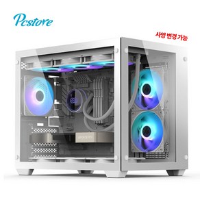 피씨스토어 화이트 감성 어항 PC 라이젠5 7500F RTX4060 240 ARGB 수냉 쿨러 영상편집 롤 발로란트 배그 포토샵 (32GB M.2 500GB), RTX4060(기본)