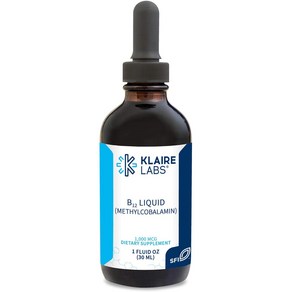 KLAIRE LABS B12 액체 방울 1mg - 비타민 B12 방울 1000mcg 활성 메틸 코발라 라민 - 효율적인 흡수를 위해 액체 전달을위한 메틸 B12 - Hypoa, 1개, 30ml