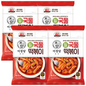 CJ 즐거운동행 미정당 밀 국물 떡볶이, 4개, 401.2g