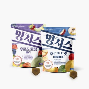 누터스가든 멍치스 (베리/애플바나나) 80g 강아지간식 유산균 오메가3 글루코사민, 1개