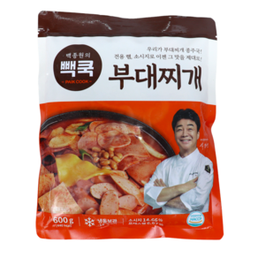 [홈쇼핑] [빠른배송] 백종원 빽쿡 부대찌개, 4개, 600g