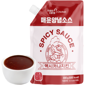 [멕시카나/무배] 특제 매운양념 치킨소스 300g 3팩, 3개