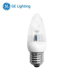 GE 캔들 LED 촛대전구 4.5W 전구색(E26), 1개