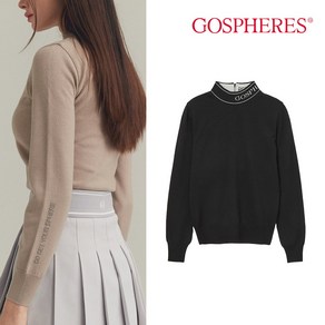 고스피어 GOSPHERES WOMAN MOCK NECK LOGO KNIT_PW2WNT41