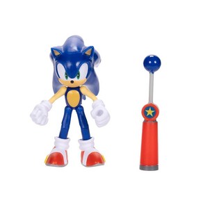 Sonic the Hedgehog 블루 체크포인트 액세서리가 있는 102cm4인치 소닉 액션 피규어 3세 이상 Sega가 공식 라이선스 172278, Sonic the Hedgehog 블루 체크포인트 액세, 1개